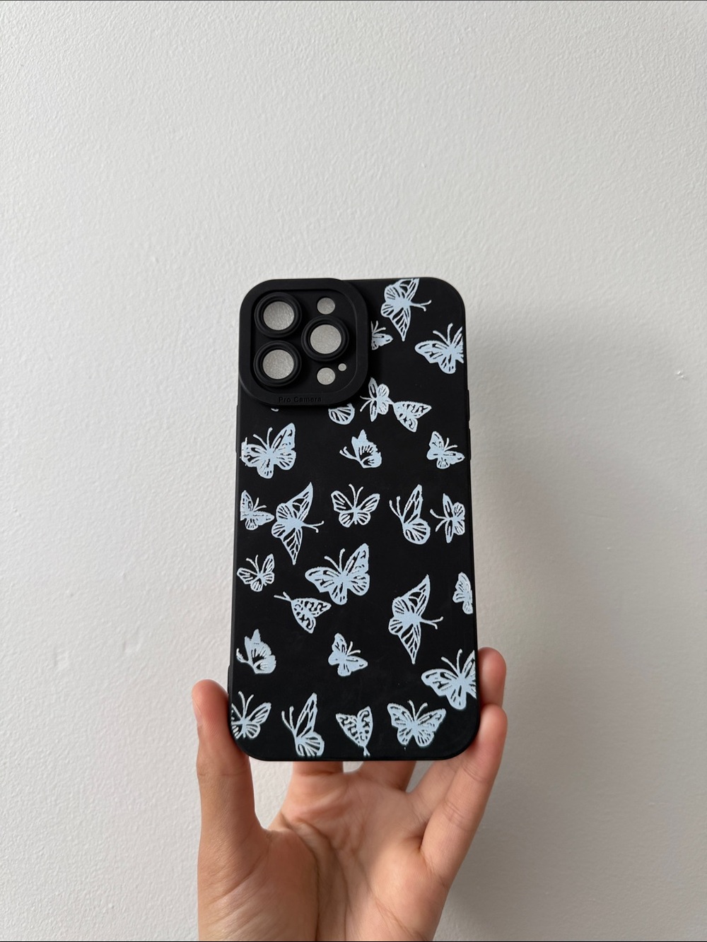 Black Butterfly Print Phone Case IPhone 13 Pro Max - Stylish Cover NEW